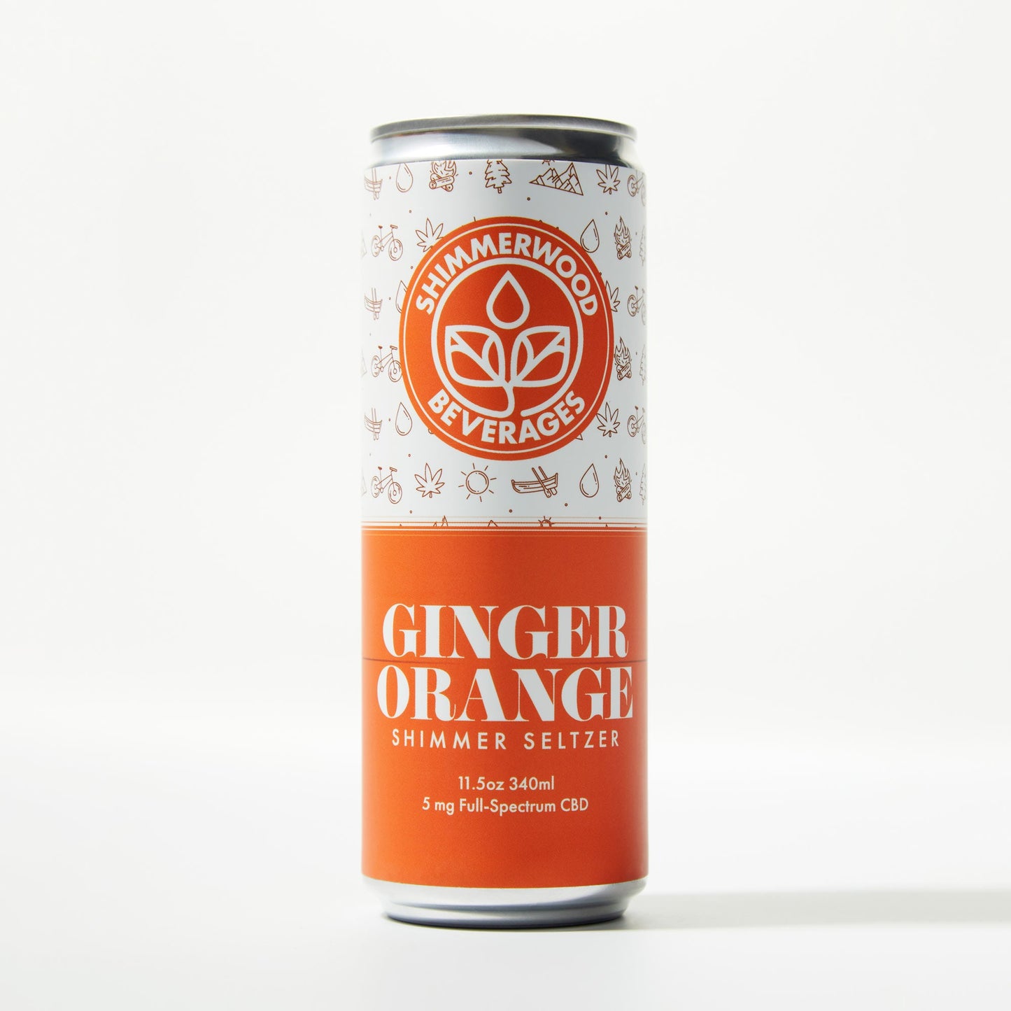 Shimmerwood - Ginger Orange - CBD Seltzer 8/12/24 packs