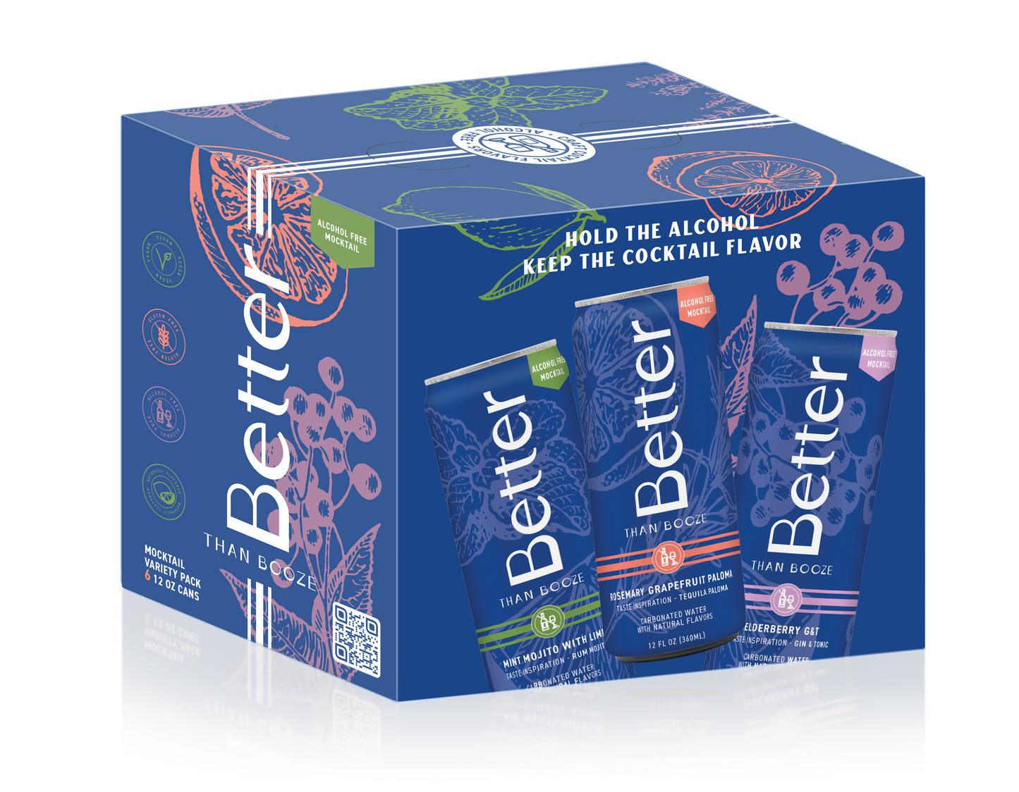 Better Than Booze - Non Alcoholic Mocktail Variety 6-Pack