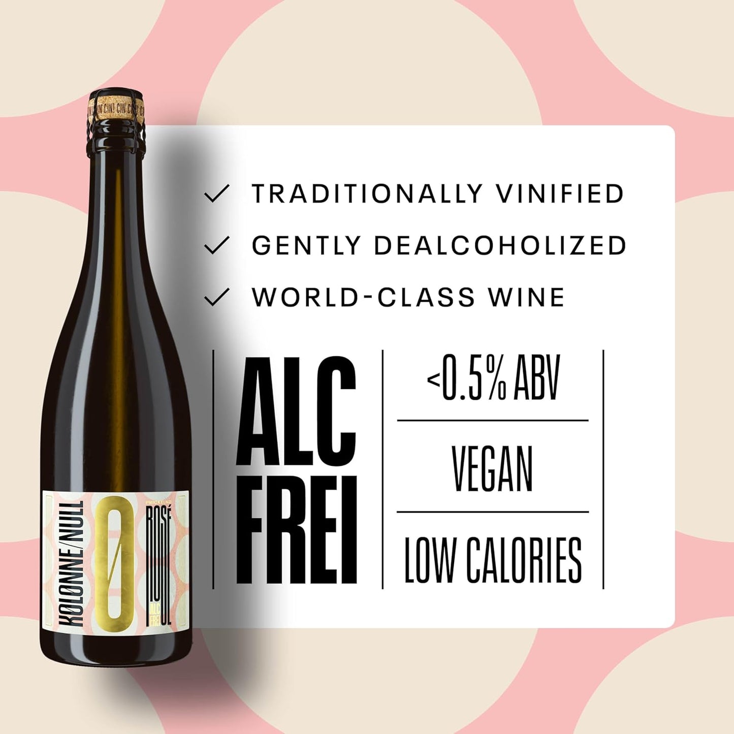 Kolonne Null - Rosé Sparkling - Dealcoholized Wine - Free Shipping - 750 ml