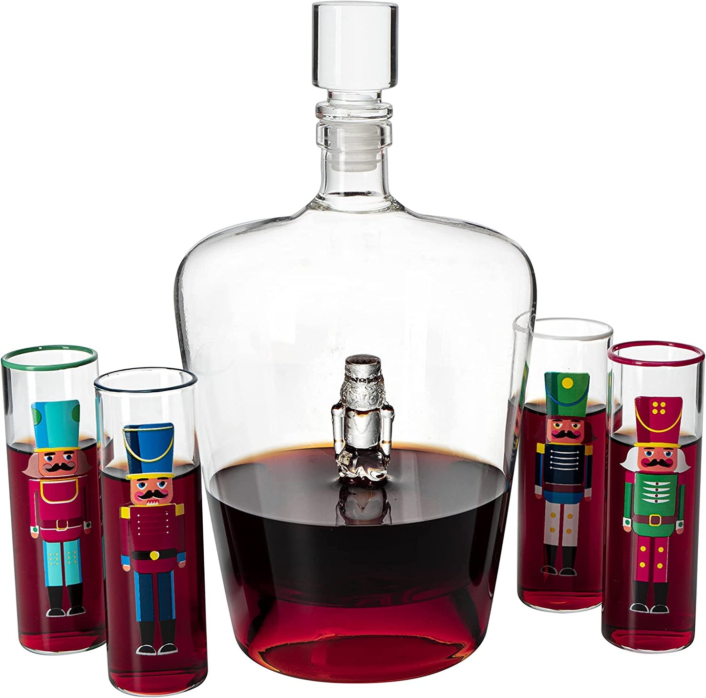 The Wine Savant - Nutcracker Decanter & Glasses Set