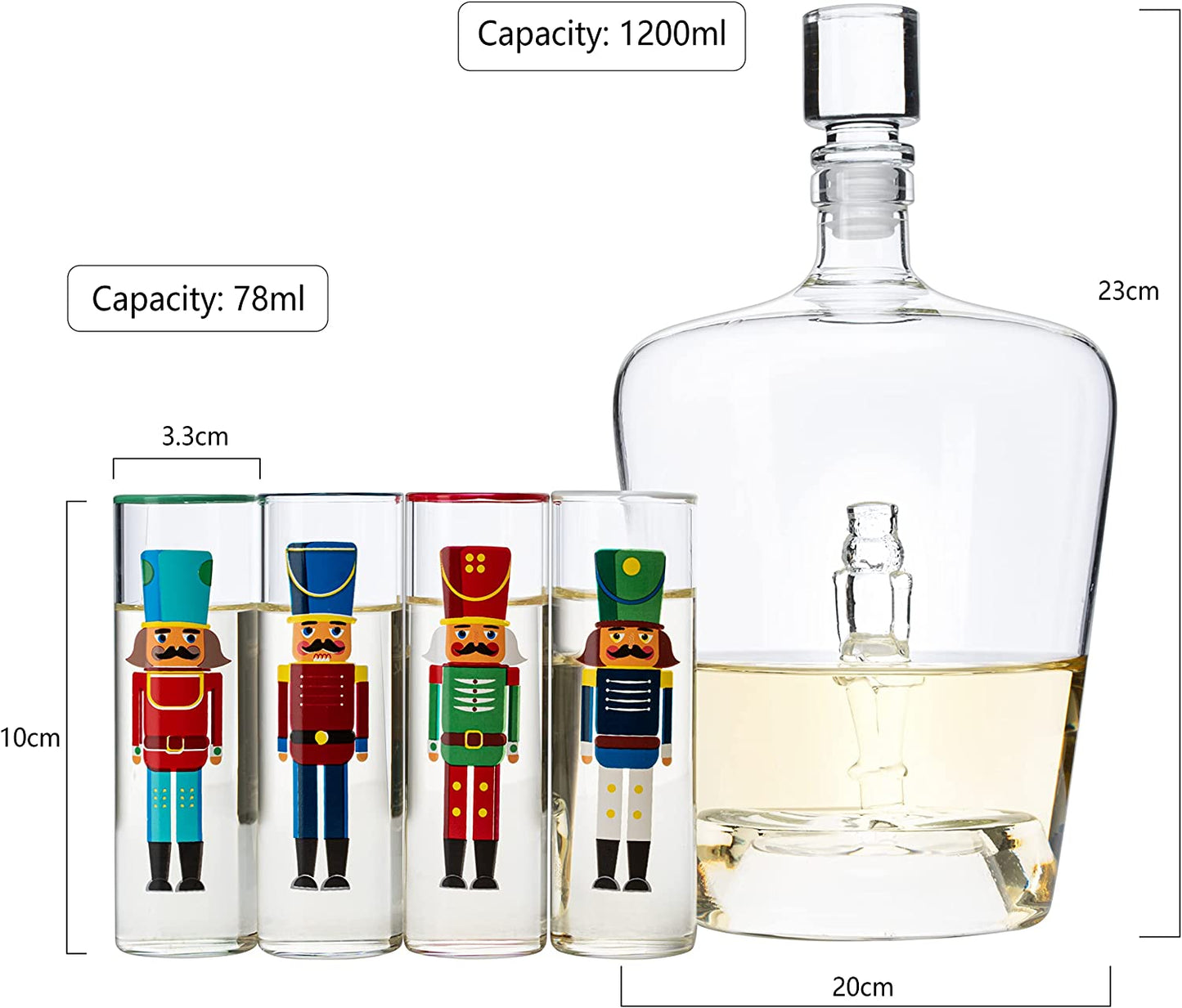 The Wine Savant - Nutcracker Decanter & Glasses Set