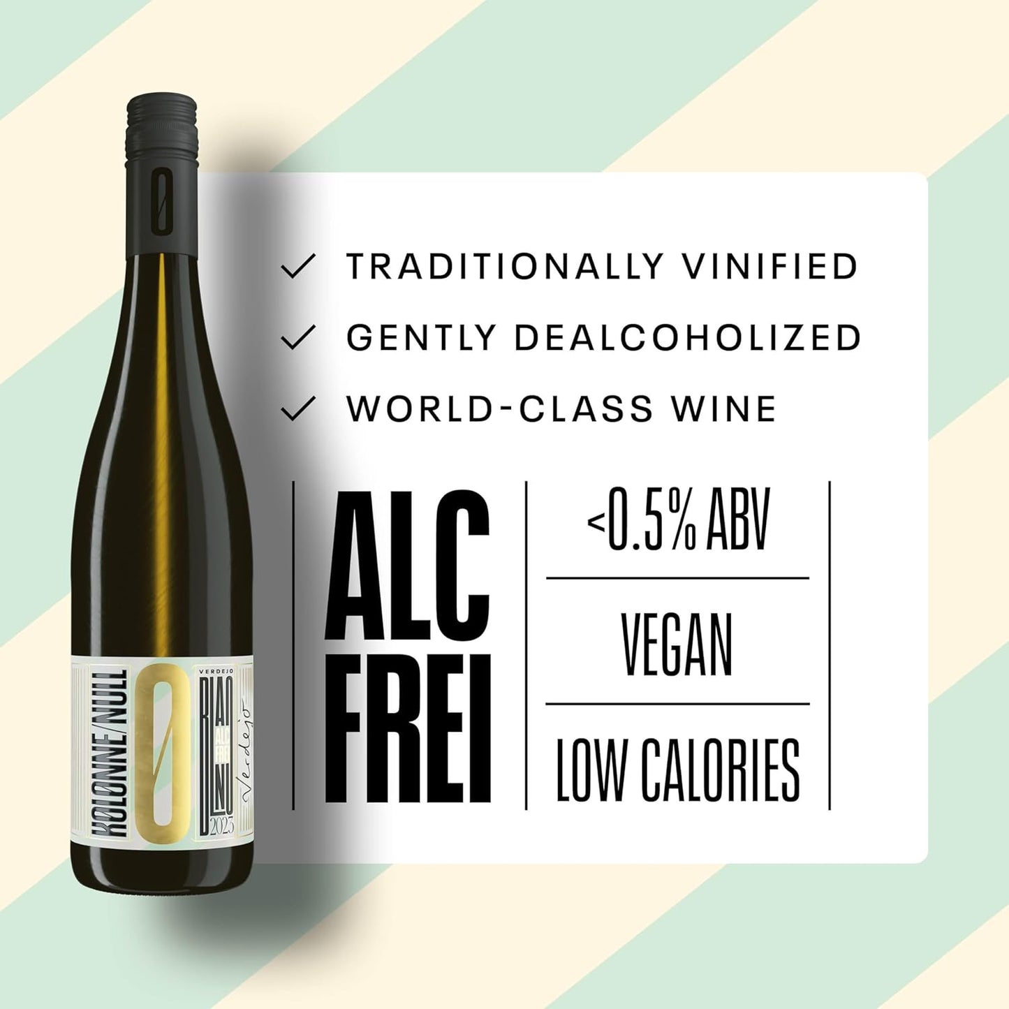 Kolonne Null - White Wine Verdejo - Dealcoholized Wine - Free Shipping - 750 ml