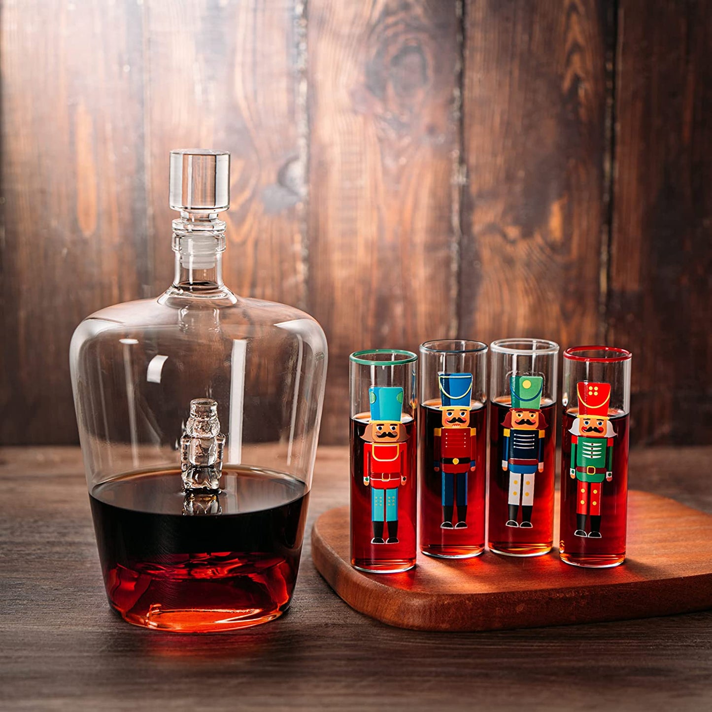 The Wine Savant - Nutcracker Decanter & Glasses Set