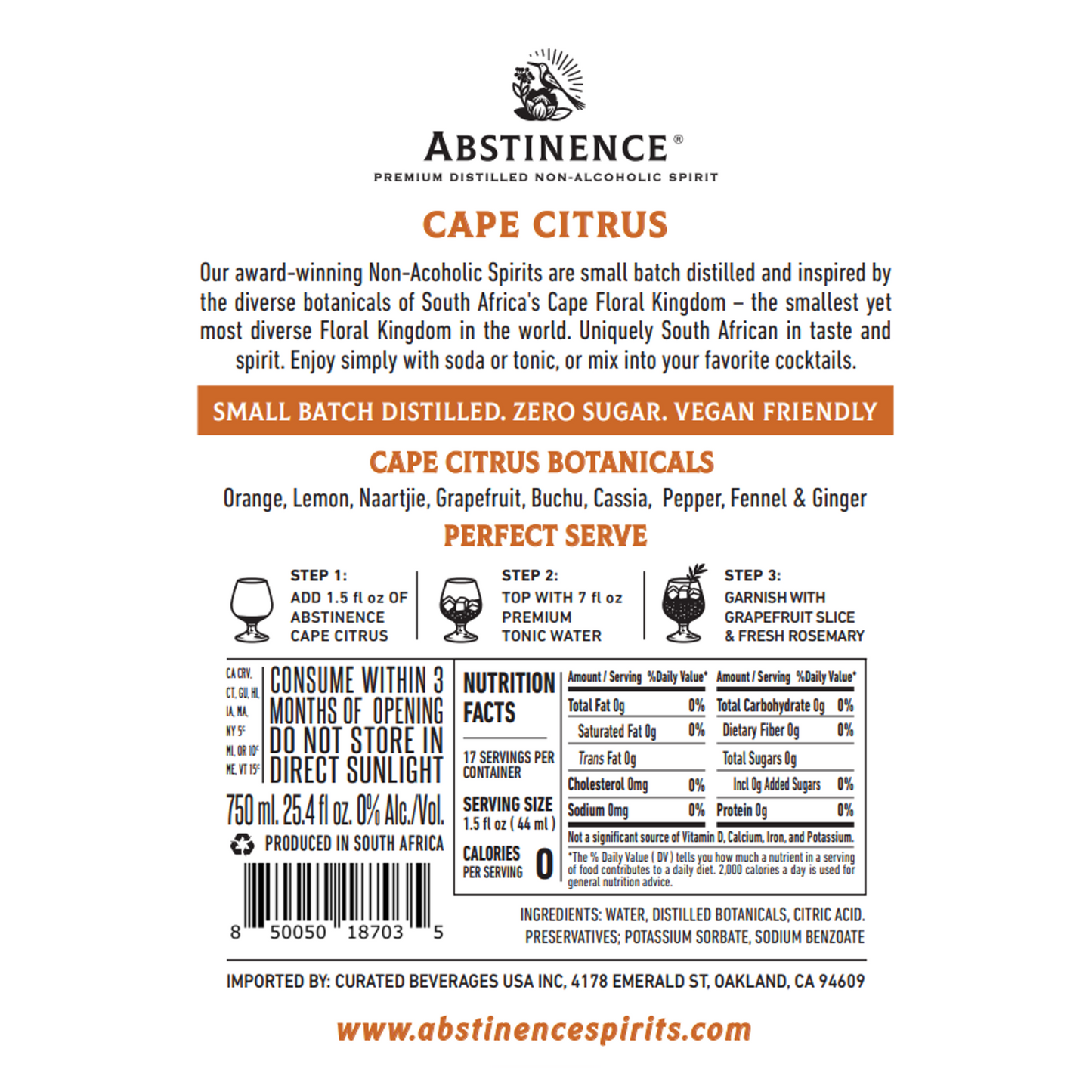 Abstinence Spirits - Cape Citrus
