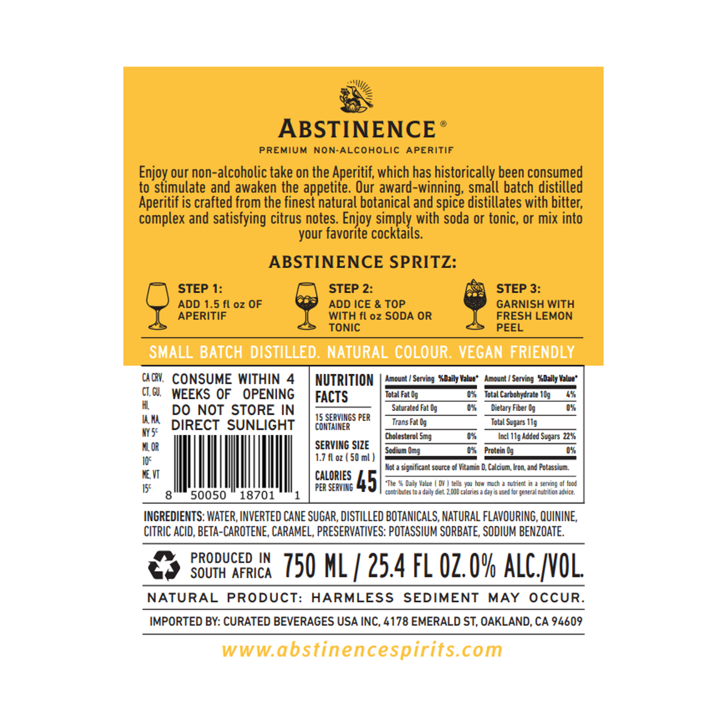 Abstinence Spirits - Lemon Aperitif