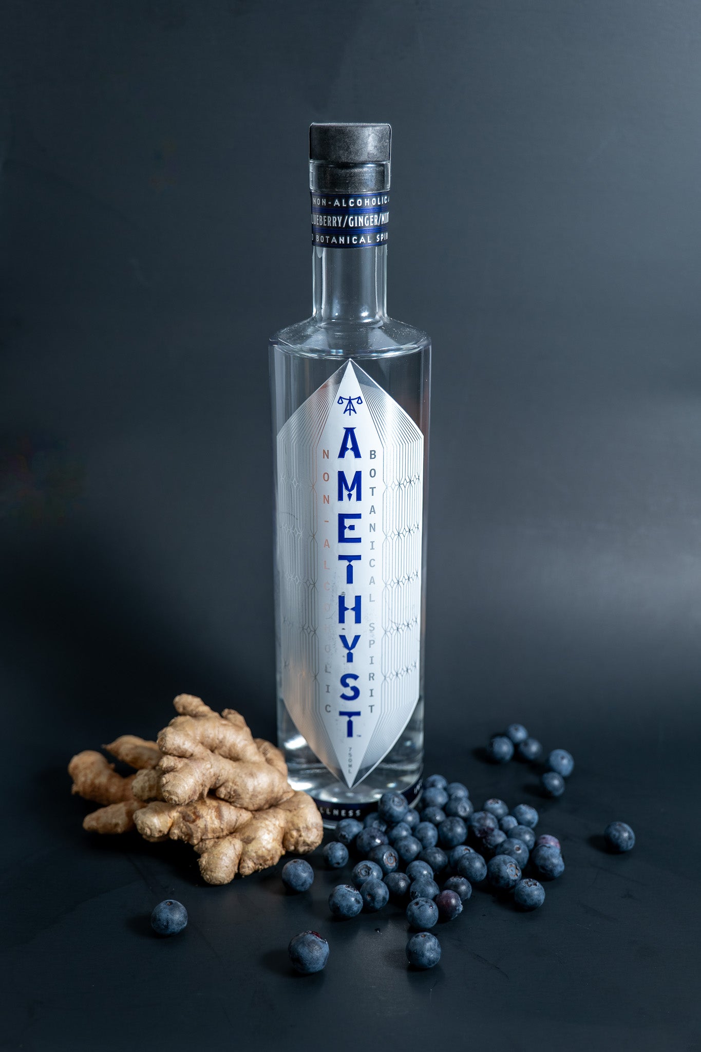 Amethyst - Botanical Spirit - Blueberry Ginger Mint - 750ml