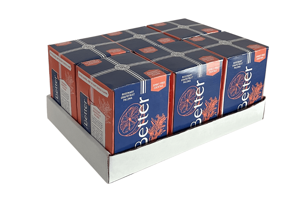 Better Than Booze - Rosemary Grapefruit Paloma Non Alcoholic Mocktail - 12 & 24-pack cans