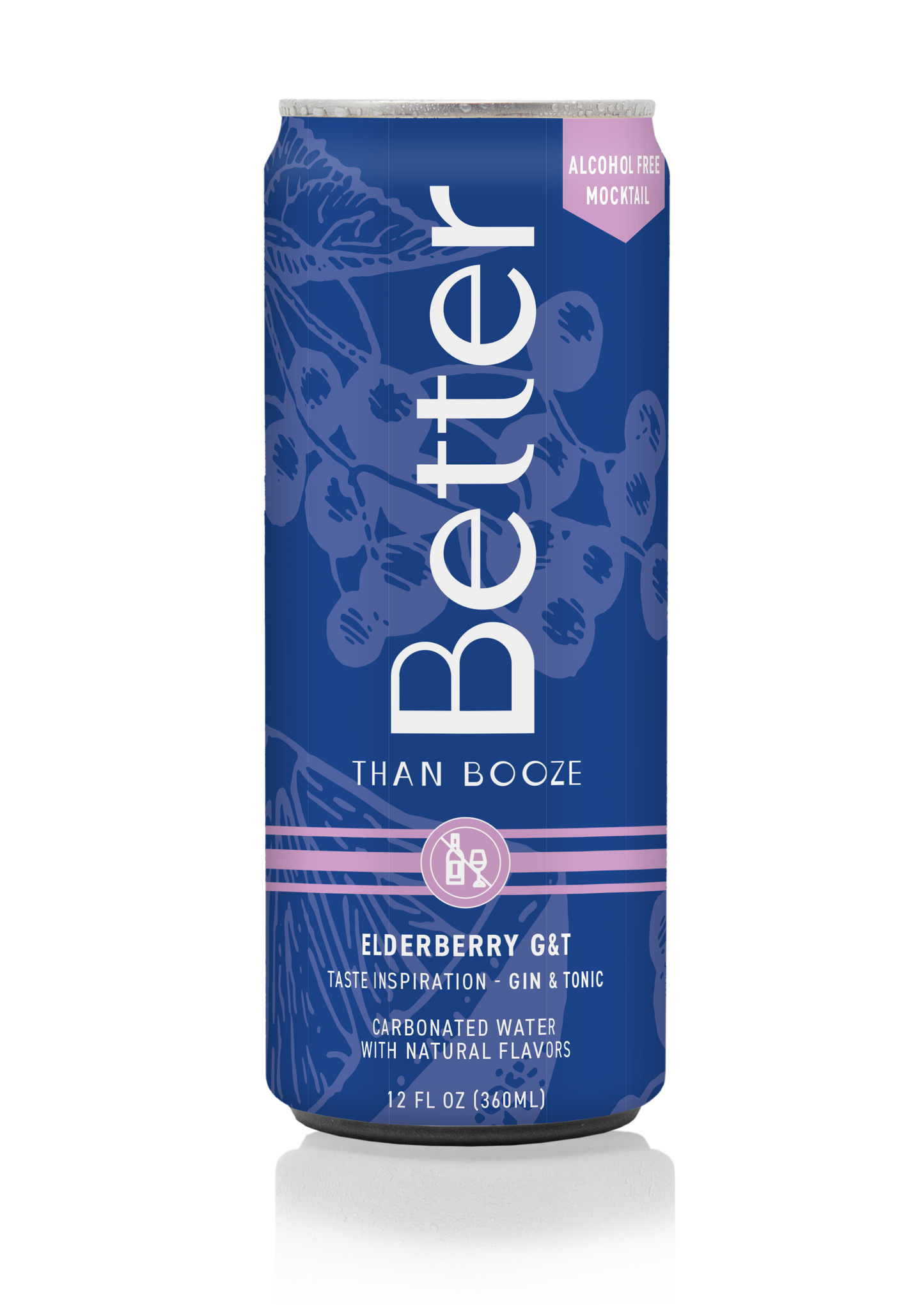 Better Than Booze - Elderberry G & T Non Alcoholic Mocktail - 12 & 24-pack cans