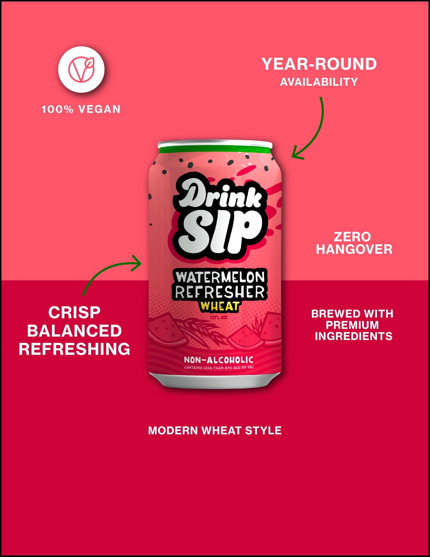 DrinkSip - Watermelon Refresher - 6 pack