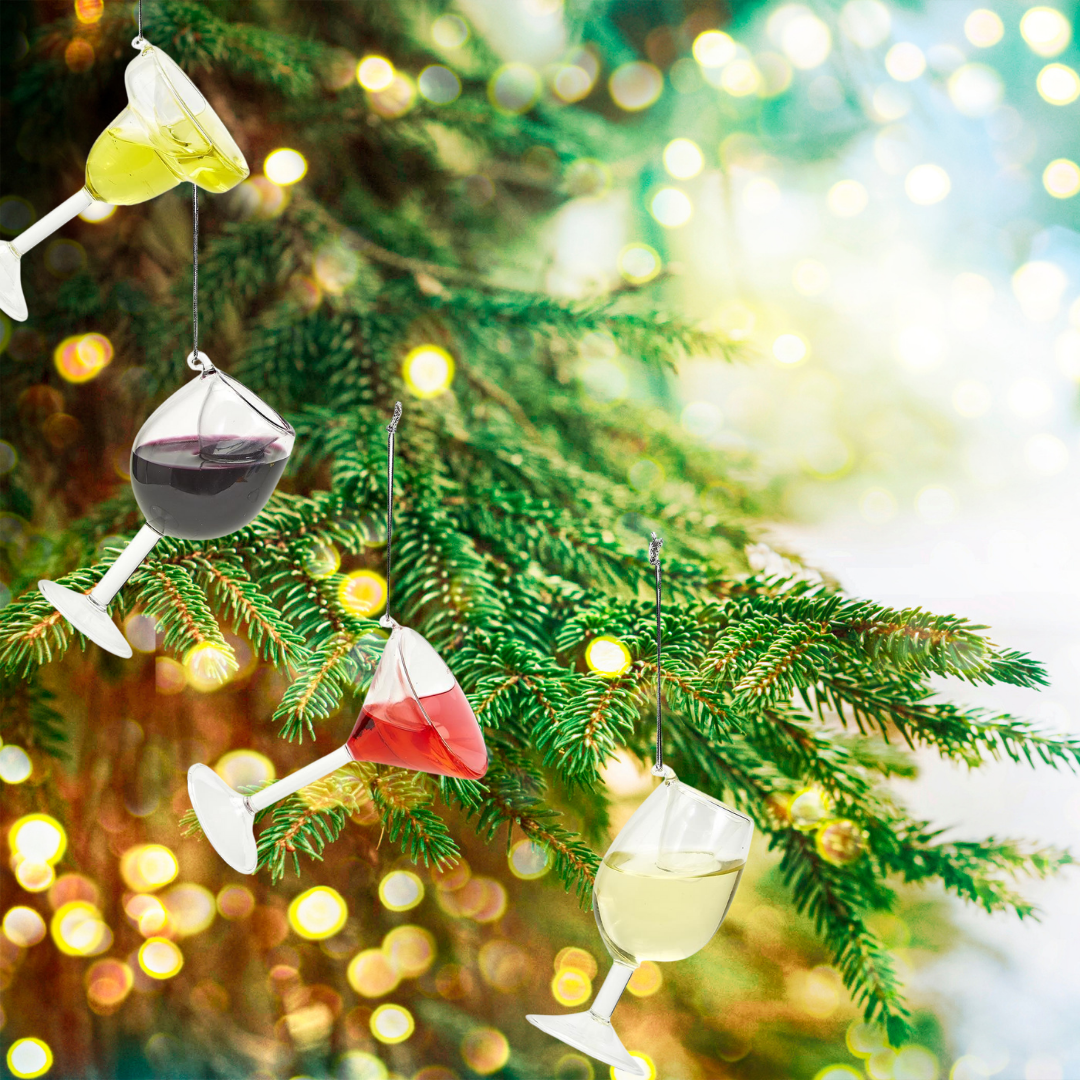 The Bullish Store - Hand-Crafted Glass Ornaments - Wine, Martini, or Margarita