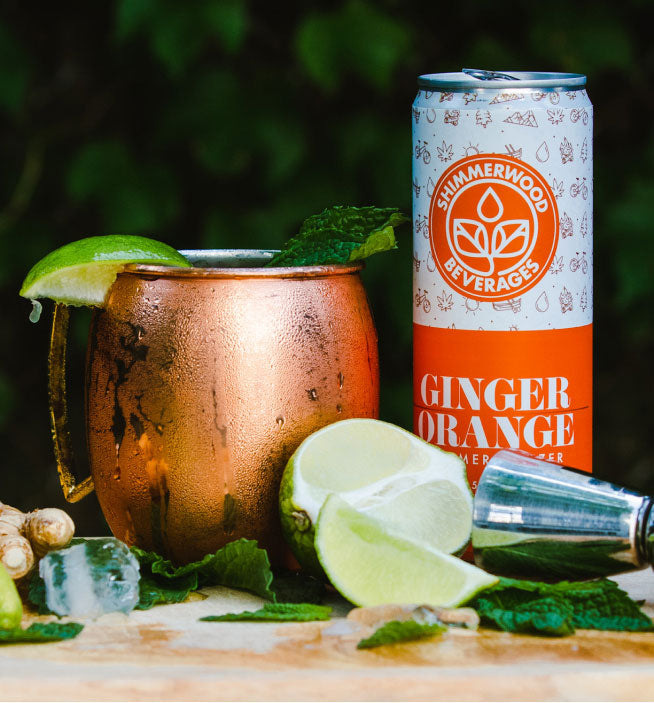 Shimmerwood - Ginger Orange - CBD Seltzer 8/12/24 packs