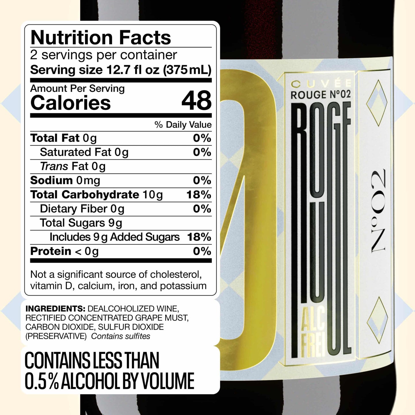 Kolonne Null Cuvee Rouge #2 - Dealcoholized Spanish Red Wine - Free Shipping - 750 ml