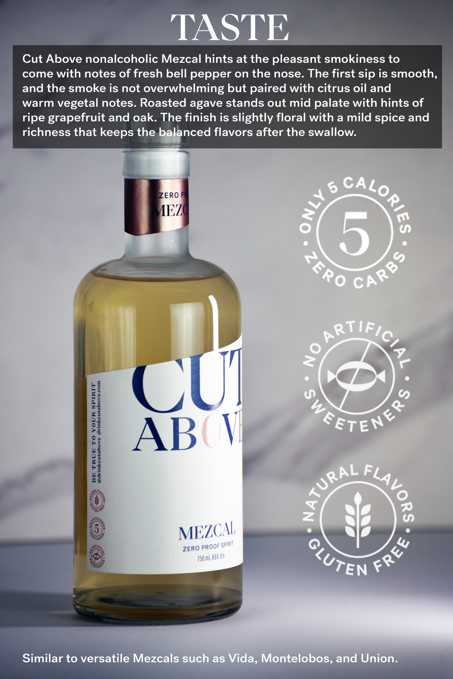 CUT ABOVE- Zero Proof Mezcal - 750ml