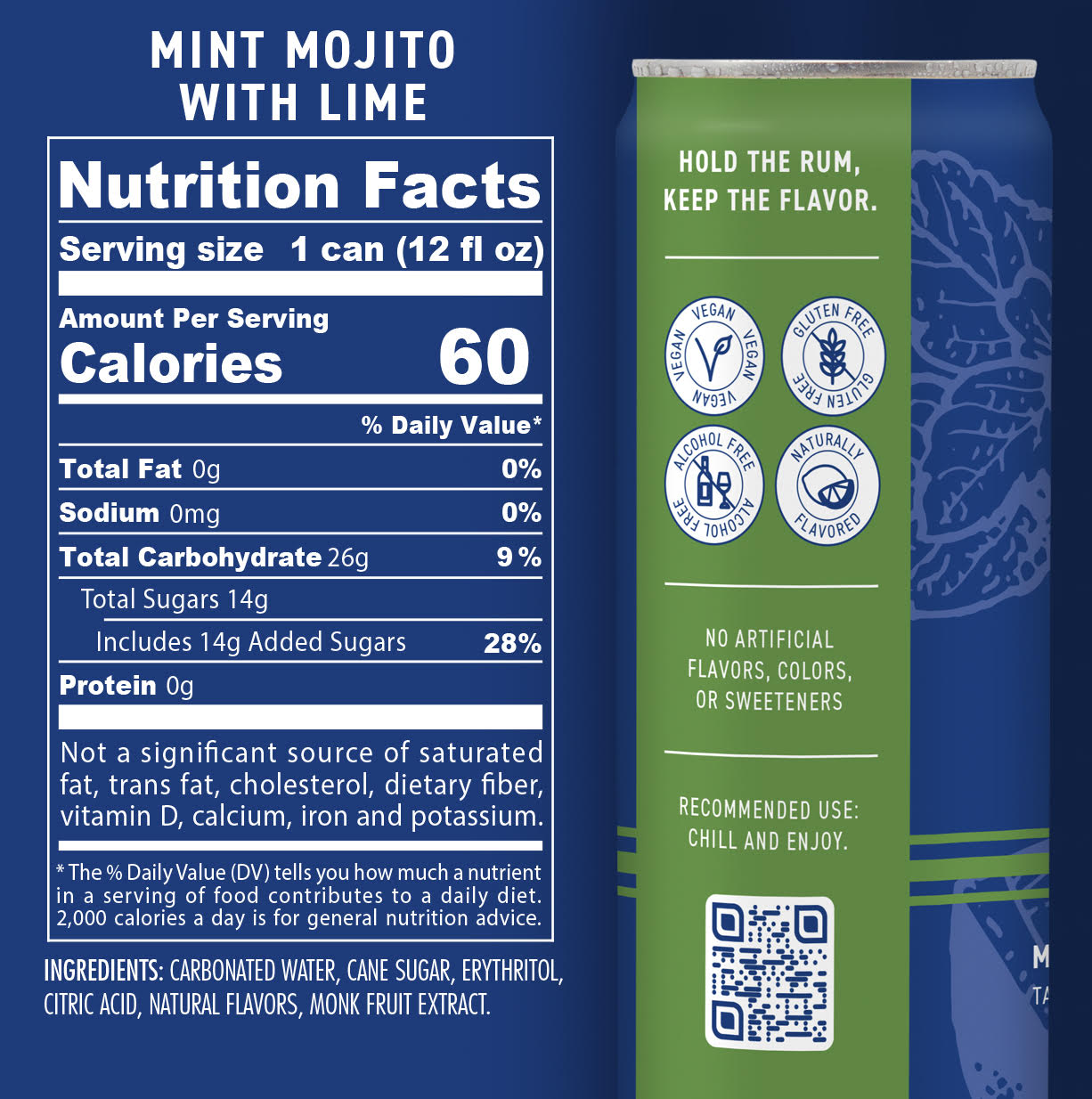 Better Than Booze - Mint Mojito With Lime Non Alcoholic Mocktail - 12 & 24-pack cans