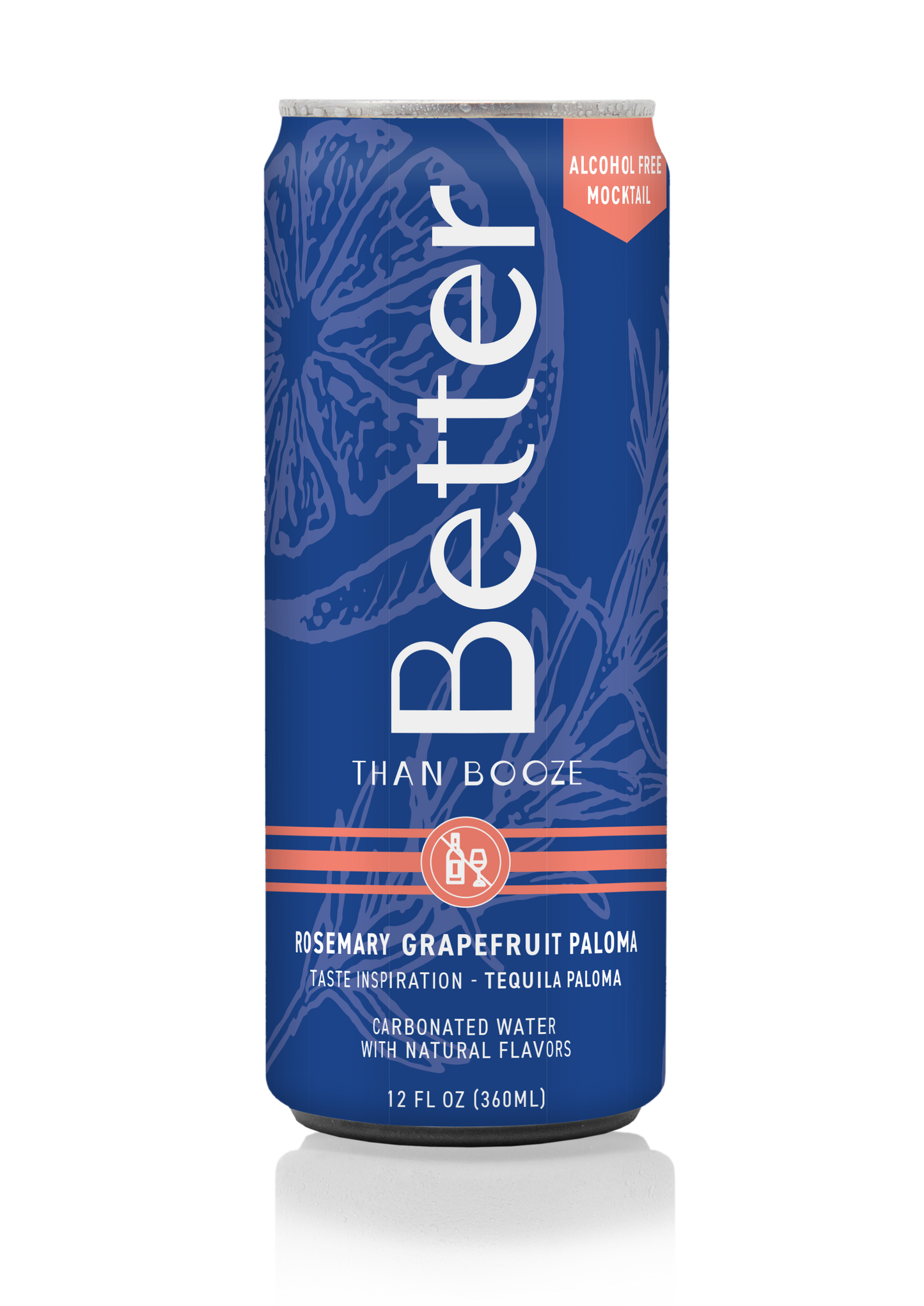 Better Than Booze - Rosemary Grapefruit Paloma Non Alcoholic Mocktail - 12 & 24-pack cans