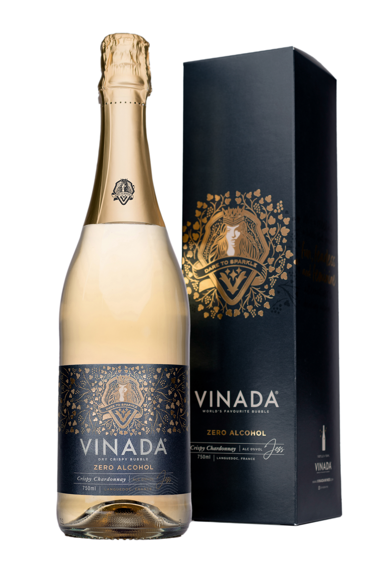 VINADA® - CRISPY CHARDONNAY (0%) 750 ML GIFTSET