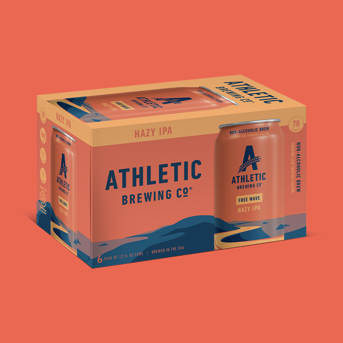 Athletic Brewing  Company - Free Wave - Hazy IPA 12oz Cans - 2x 6-Packs