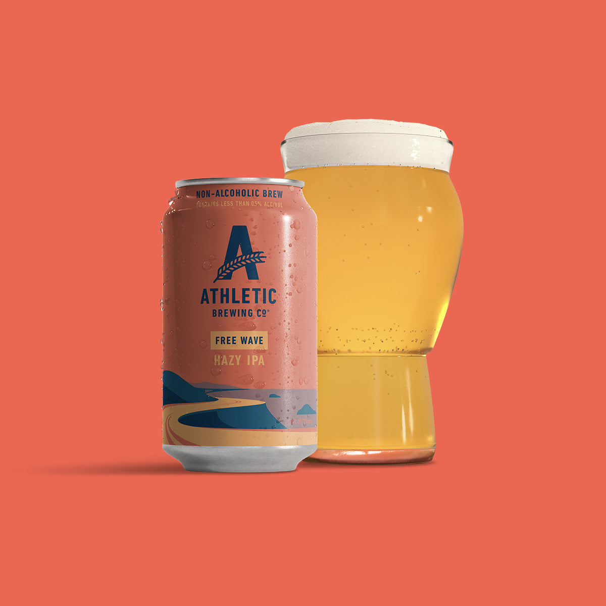 Athletic Brewing  Company - Free Wave - Hazy IPA 12oz Cans - 2x 6-Packs