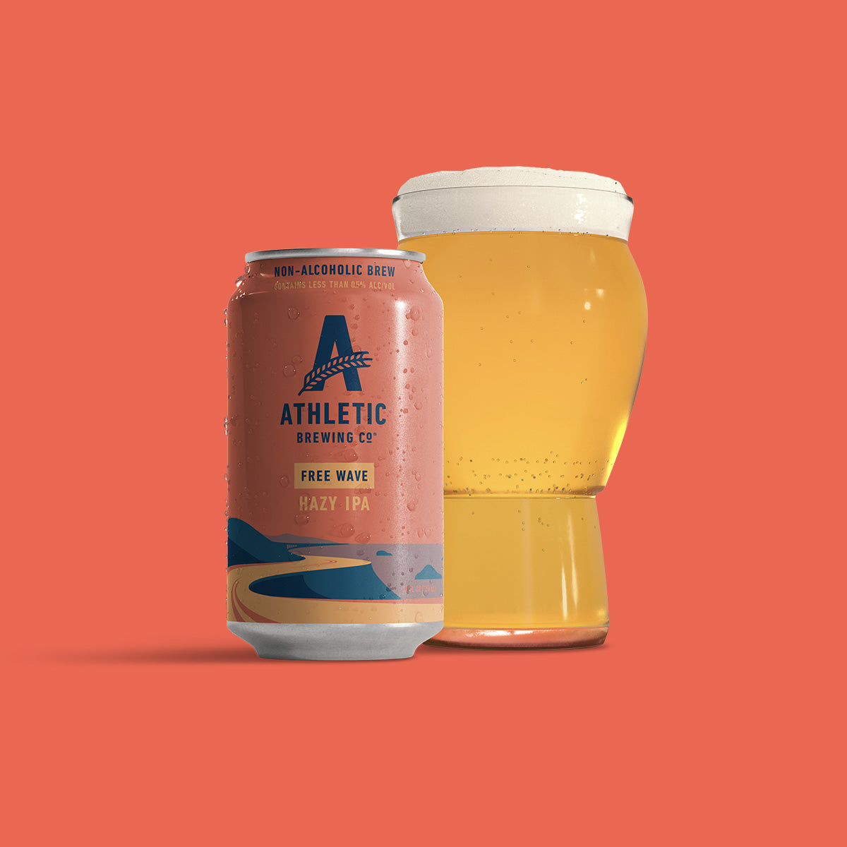 Athletic Brewing Company - Free Wave - Hazy IPA 12oz Cans - 2x 6-Packs