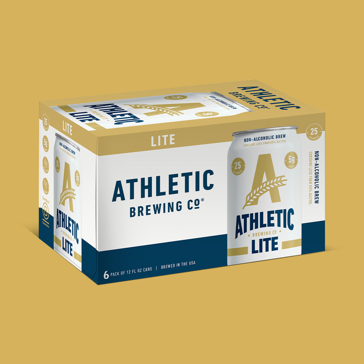 Athletic Brewing Company - Athletic Lite - NA Brew 12oz Cans - 2x 6-Packs