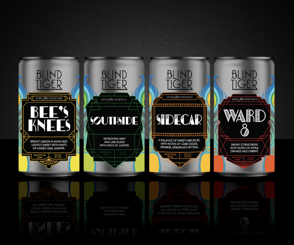 Blind Tiger - Variety 4-Pack - Spirit-Free - Slim Cans - 8.4oz