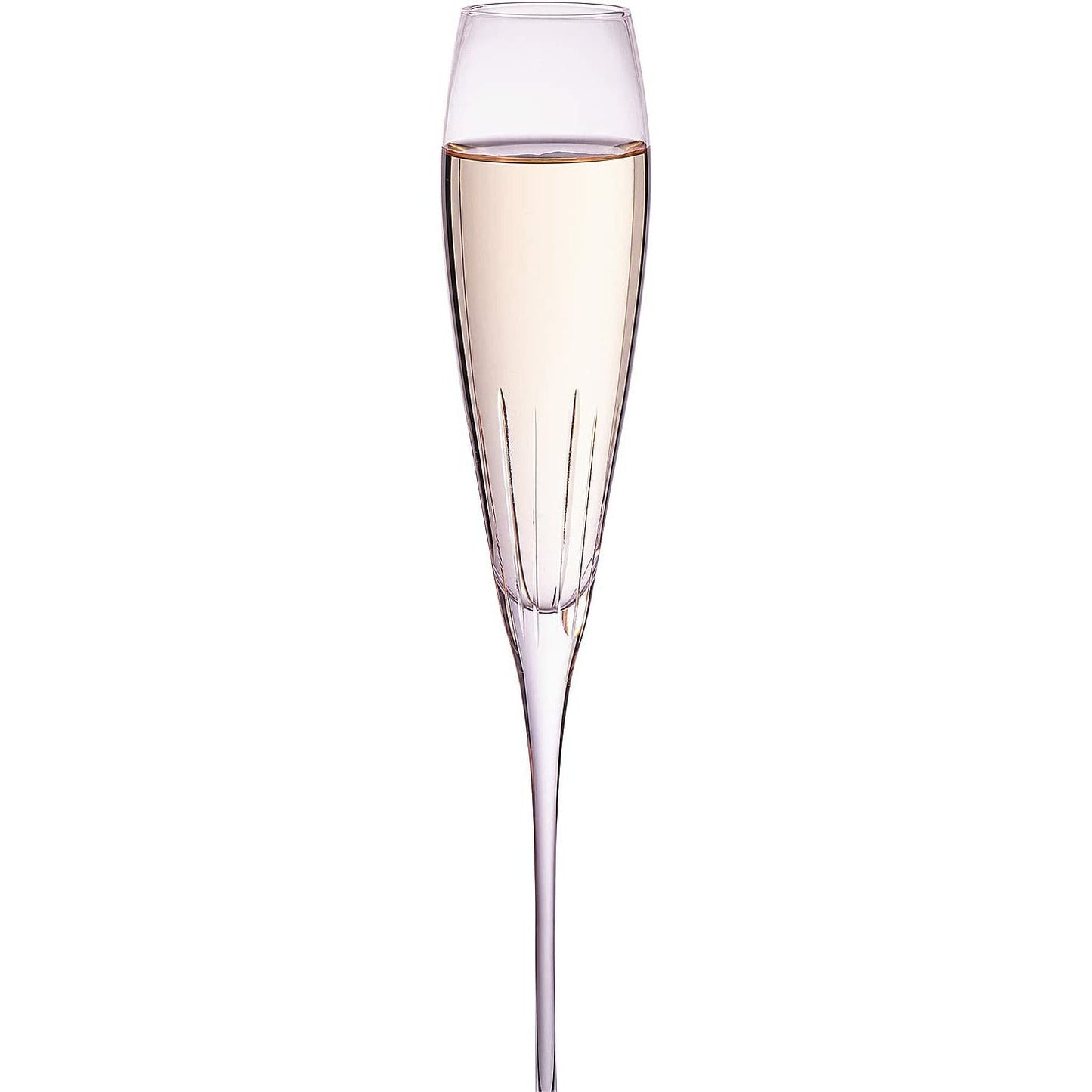 The Wine Savant - Paris Collection Crystal Pink Flutes Wine & Champagne Flutes - Set of 4 - 8.5oz