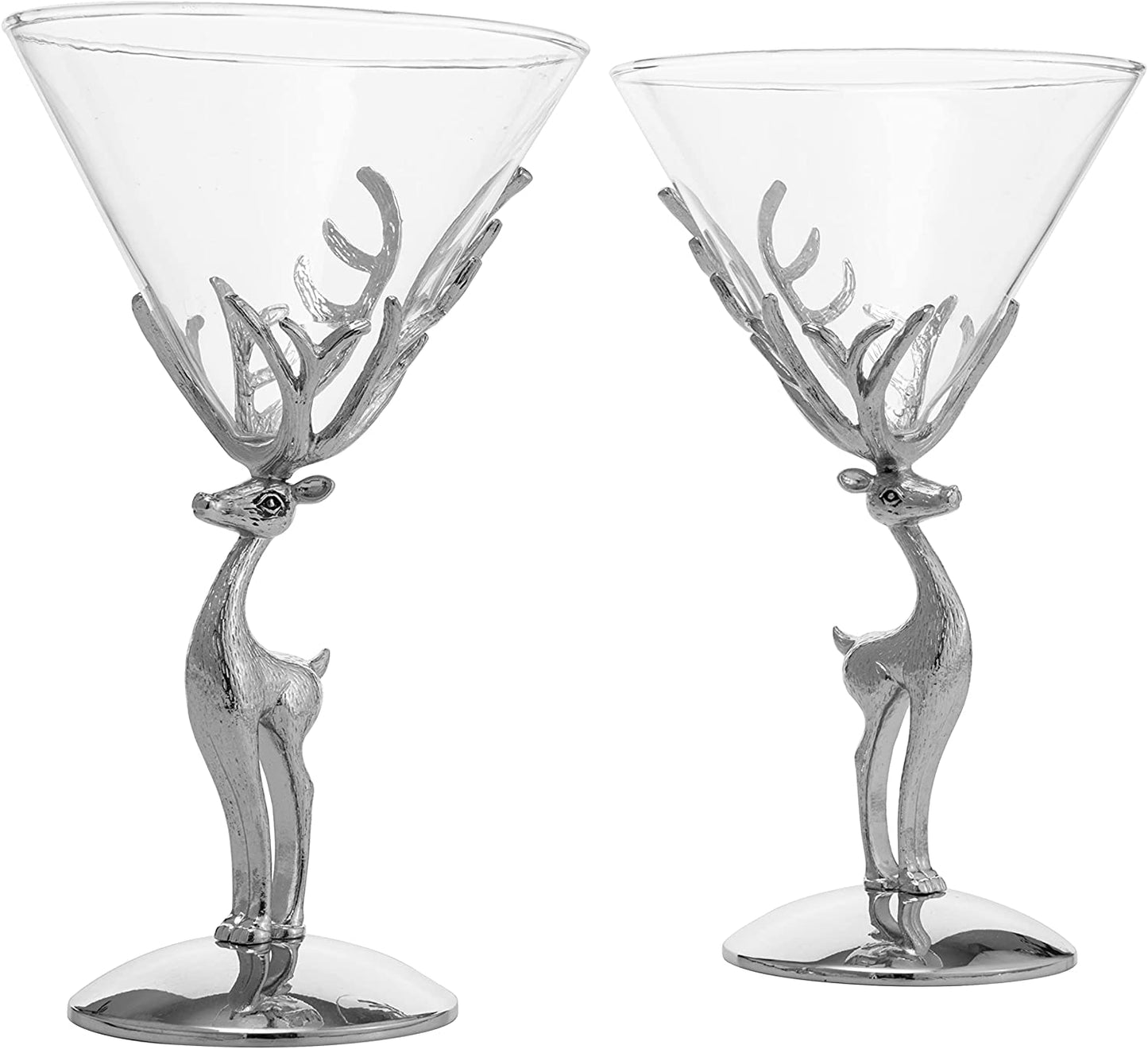 The Wine Savant - Stag Martini Glasses - Set of 2