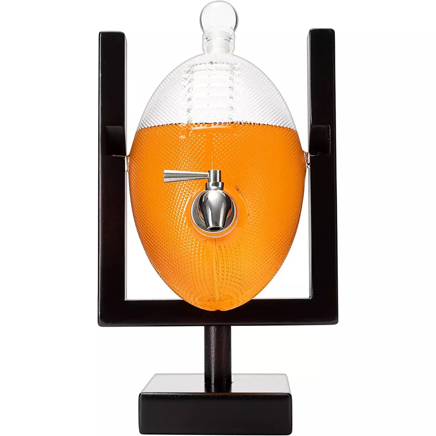 The Wine Savant - Football Decanter for Whiskey, Wine, Water - Spigot Faucet - 1400ml