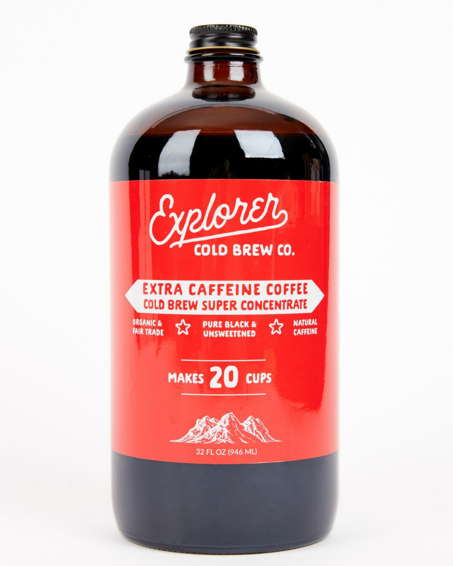 Explorer Cold Brew - Extra Strength Cold Brew Concentrate - Big Bottle - Makes 20 Cups