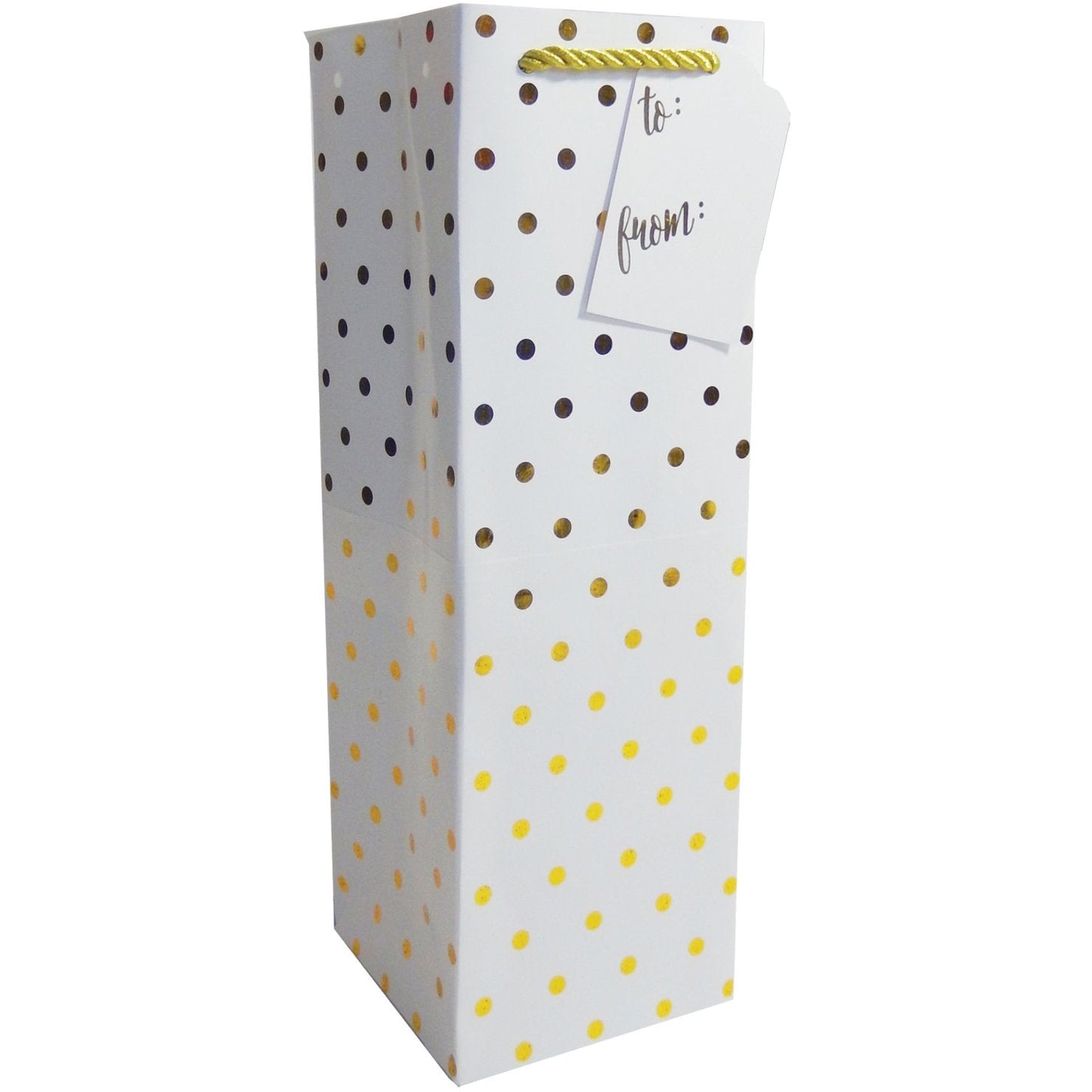 Present Paper - Wine Bottle Matte Elegant Gift Bags with Gold Foil