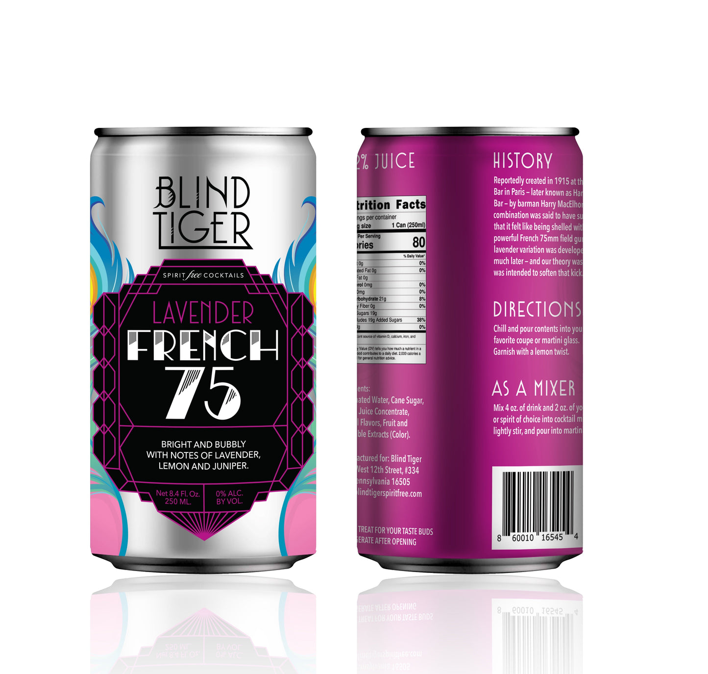 Blind Tiger - Lavender French 75 - Spirit-Free - 4-pack - 8.4oz