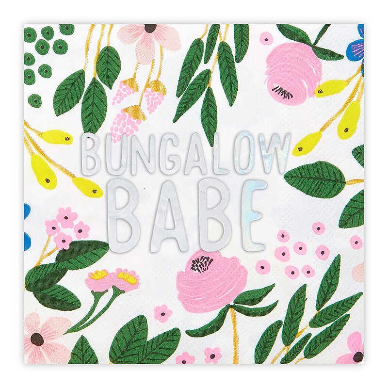 Bungalow Babe Party/Beverage/Cocktail Napkins | 5" square by The Bullish Store
