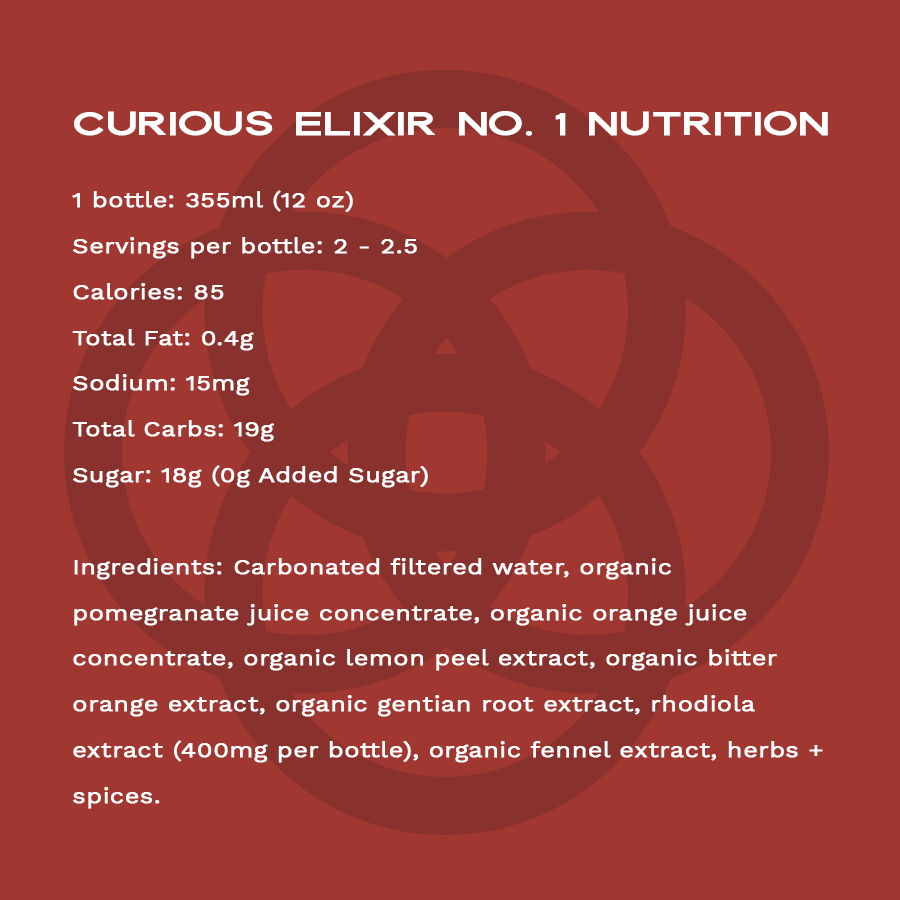 Curious Elixirs - No. 1 - Booze-Free Craft Cocktails (4 or 12 bottles, 12oz)