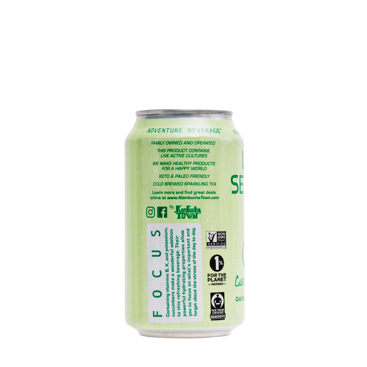KombuchaTown - Cucumber Live Seltzer (case of 12 - 12oz cans)