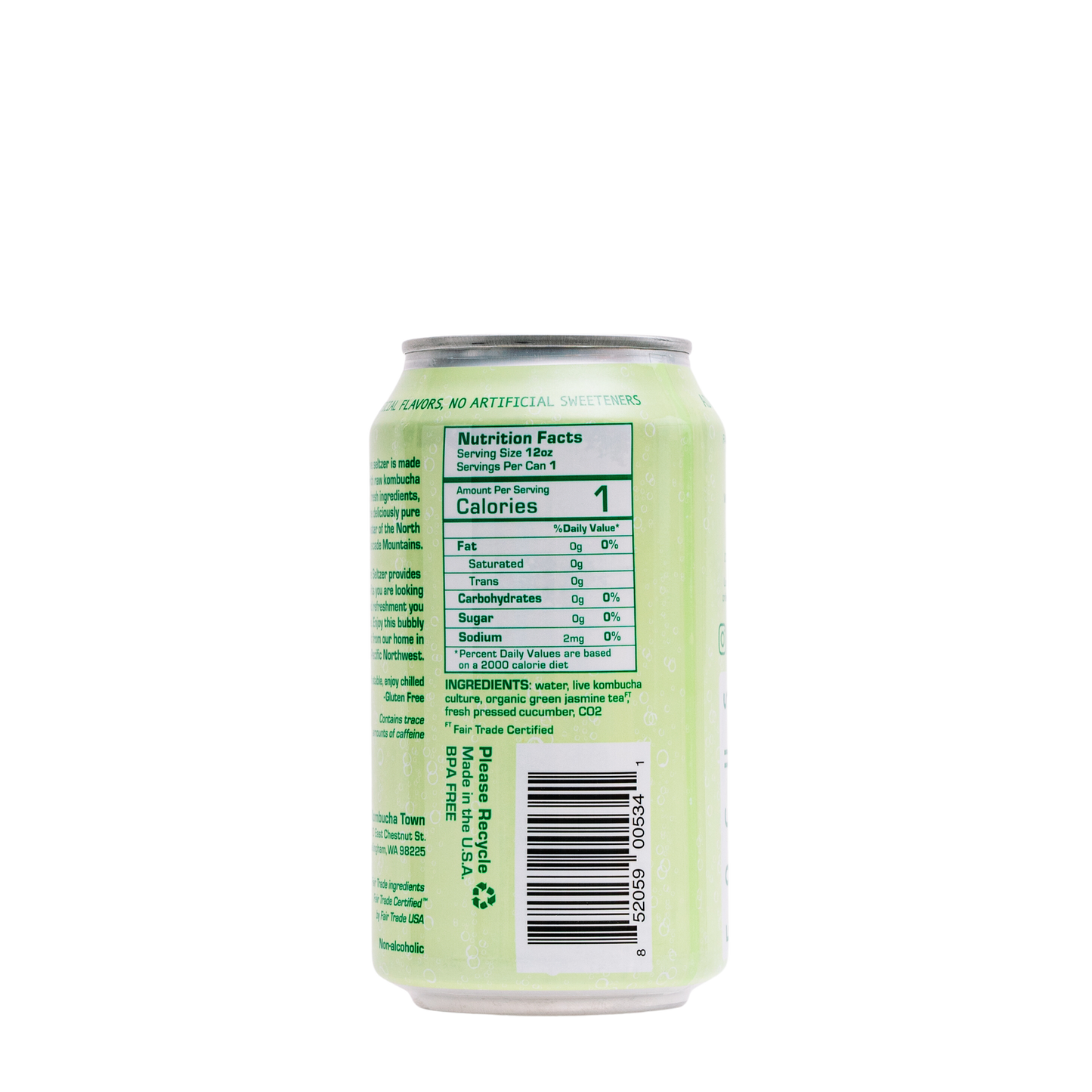 KombuchaTown - Cucumber Live Seltzer (case of 12 - 12oz cans)