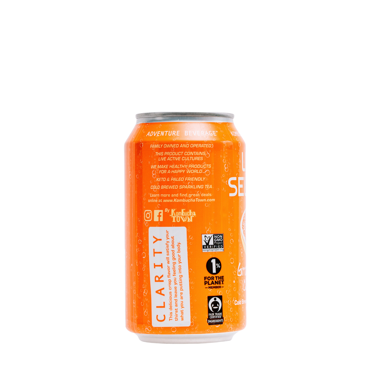 KombuchaTown - Grapefruit Live Seltzer (case of 12 - 12oz cans)