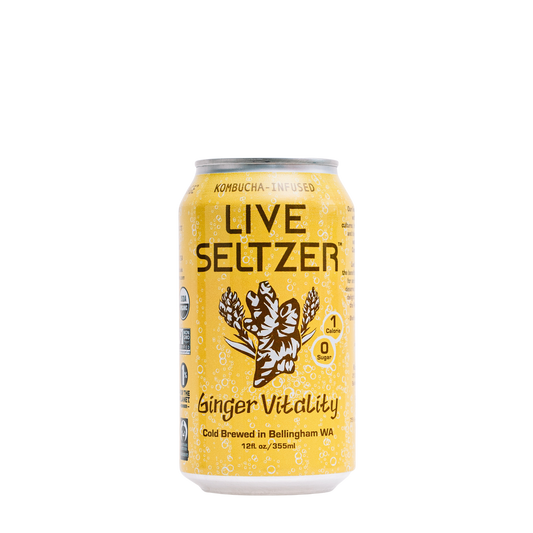 KombuchaTown - Ginger Energy Live Seltzer (case of 12 - 12oz cans)