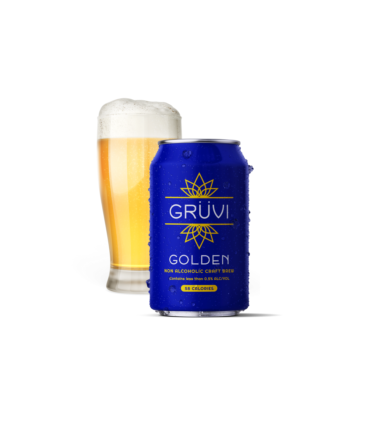 Grüvi - Non-Alcoholic Golden Lager - 12/24/48 packs