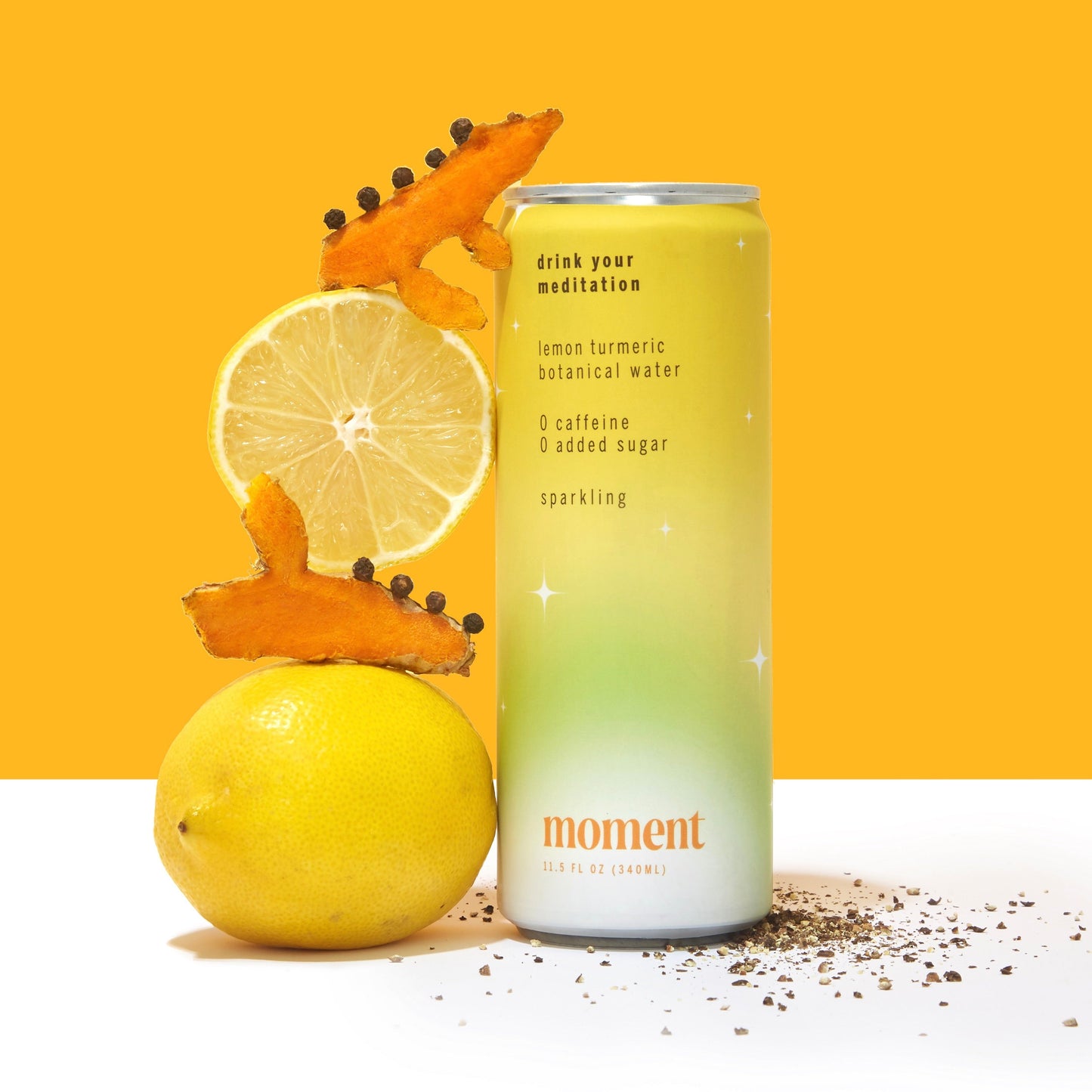Moment | Drink Your Meditation - lemon turmeric adaptogen drink (12-pack)
