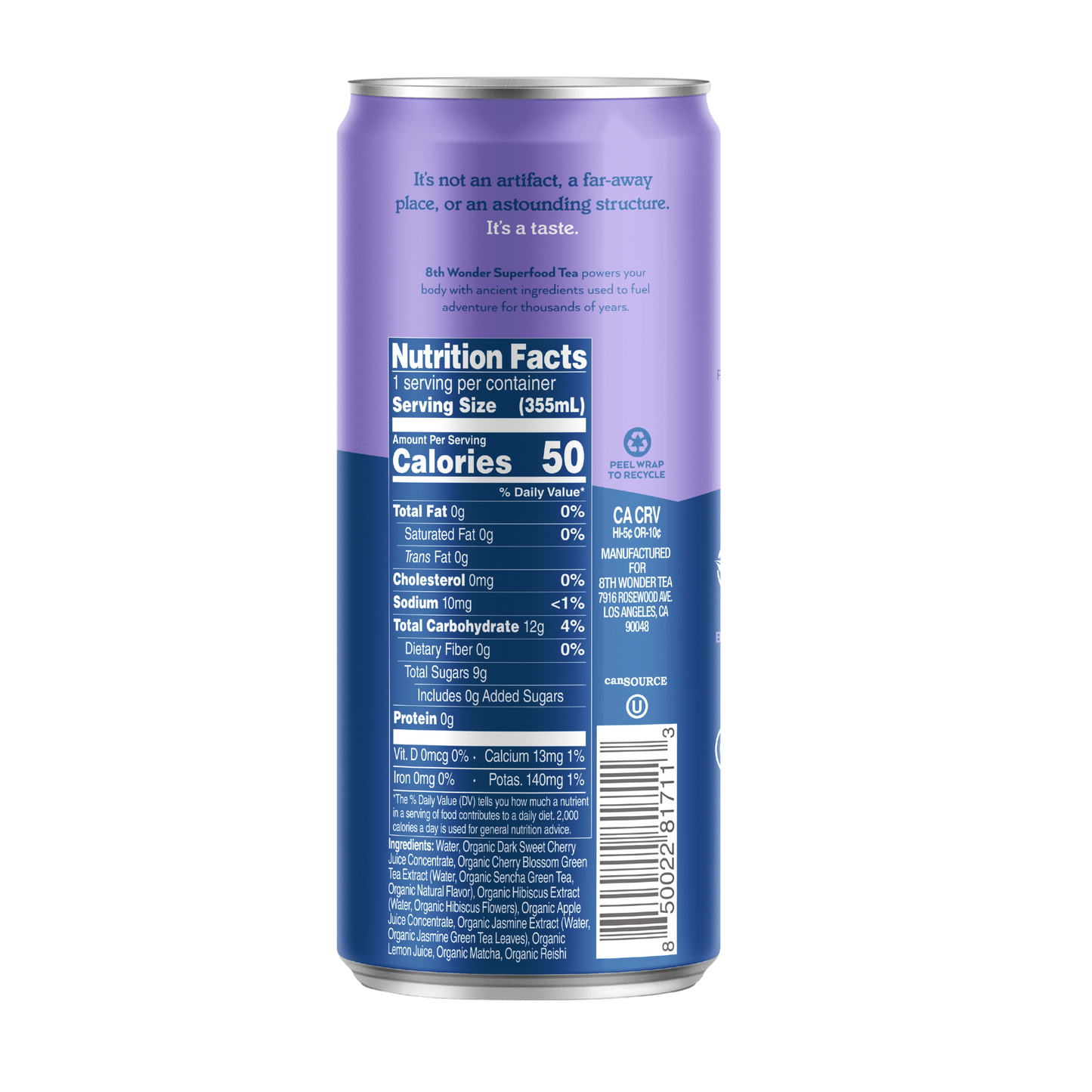 8th Wonder Tea - Sparkling Matcha Tea (12 - 12oz cans)