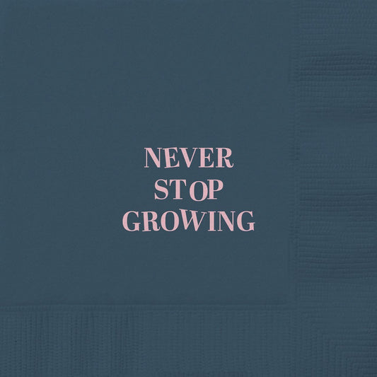 The Bullish Store - Never Stop Growing Party/Beverage/Cocktail Napkins - 20 Pack