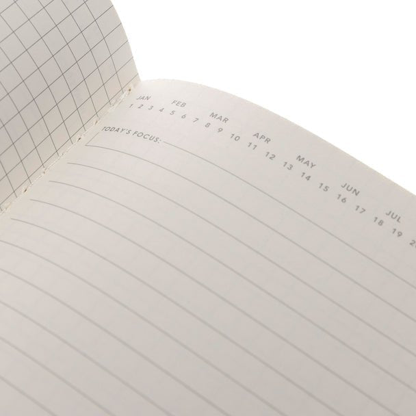 One Step At A Time Vinyl Journal | 120 Pages | Grid on Left Side, Lined on Right by The Bullish Store