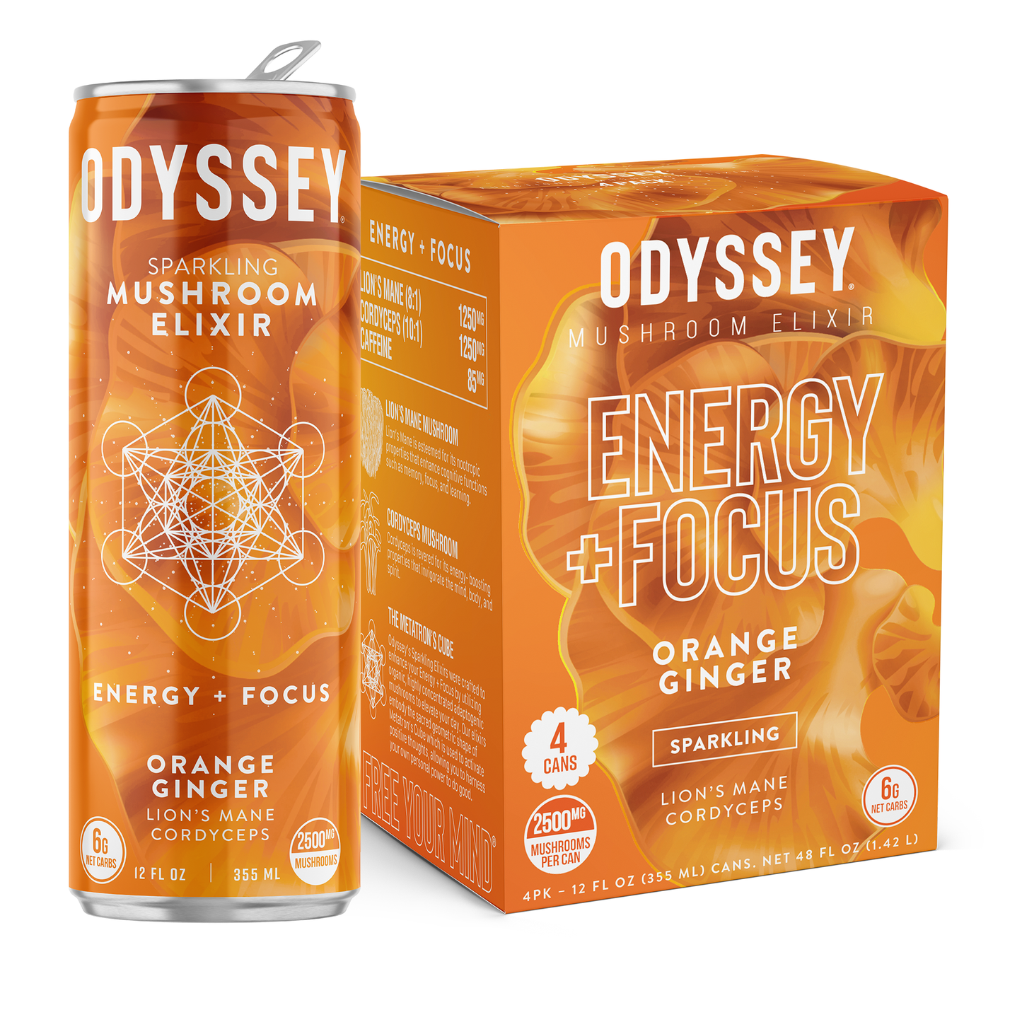 OdysseyElixir - ENERGY + FOCUS - ORANGE GINGER 12-pack