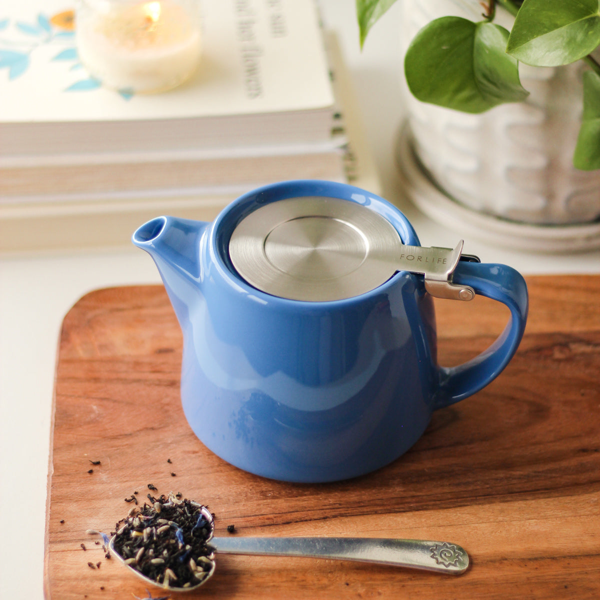 Plum Deluxe Tea - Perfect Hot Tea Teapot - 18oz