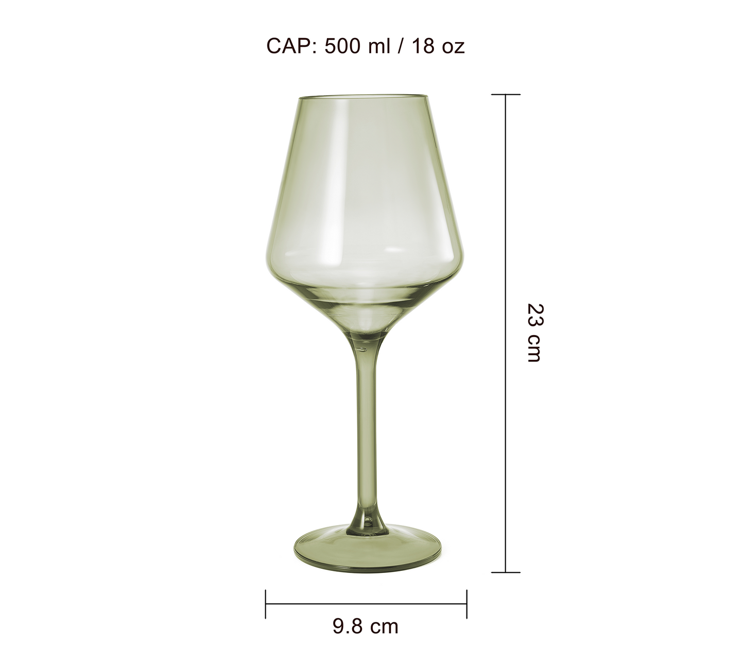 The Wine Savant - European Style Crystal, Stemmed Wine Glasses, Acrylic Glasses - Hand Wash Only - 15oz