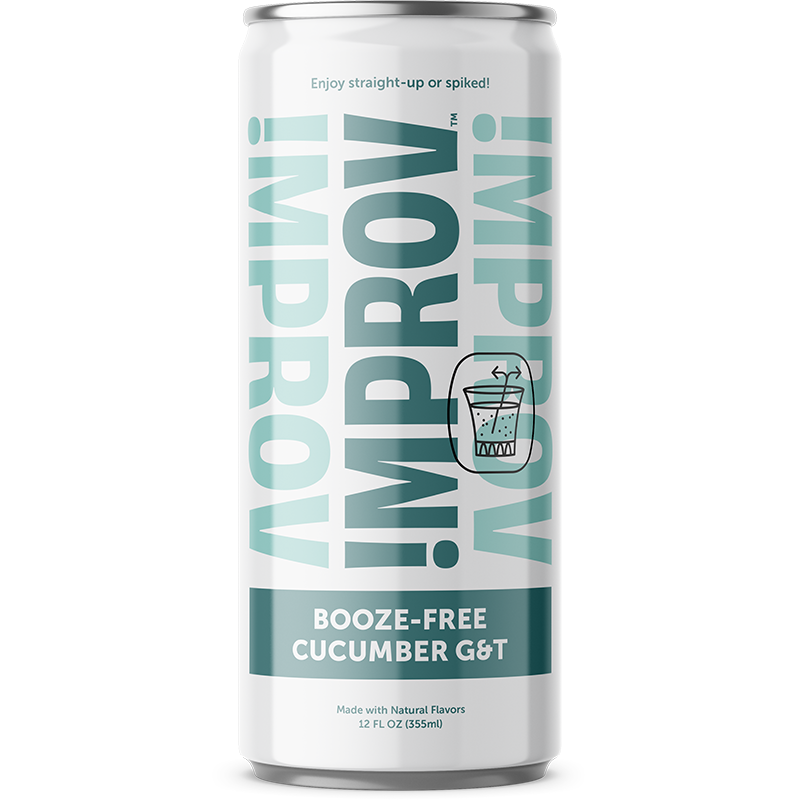 IMPROV Booze-Free Cocktails - Booze-Free Cucumber G&T 8 Pack (12oz cans)
