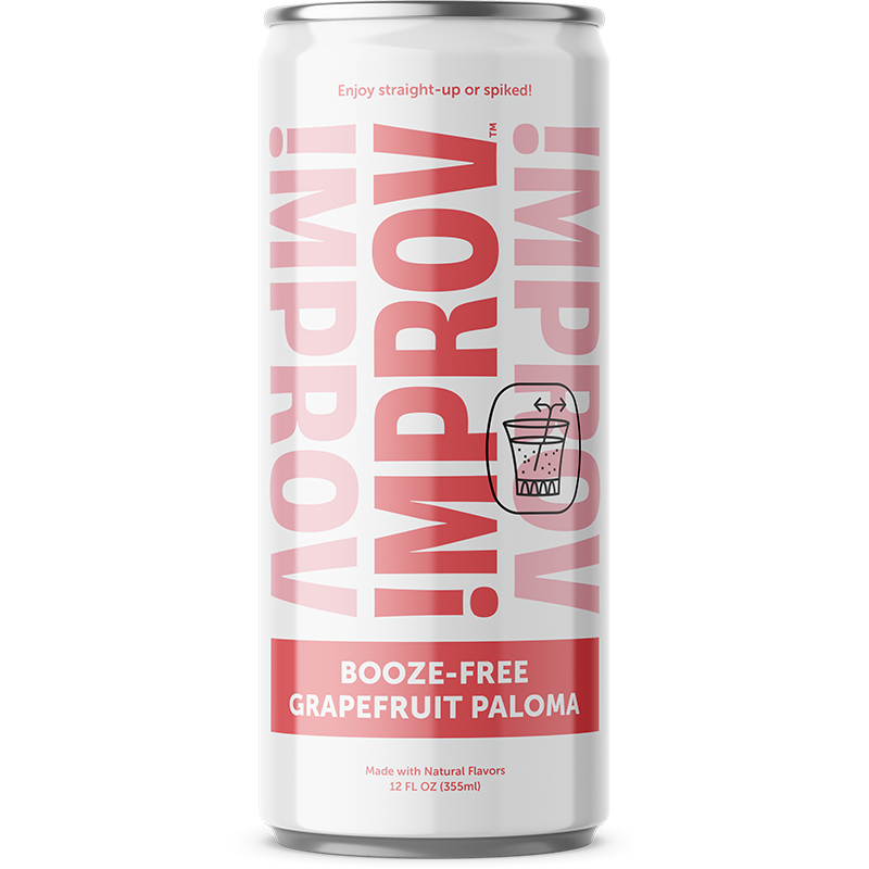 IMPROV Booze-Free Cocktails - Booze-Free Grapefruit Paloma 8 Pack (12oz cans)