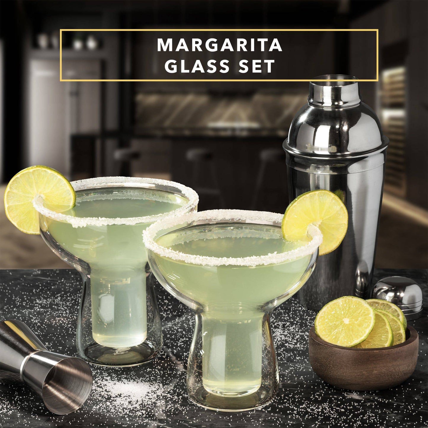 DRAGON GLASSWARE® - Margarita Glasses - Set of 2 - 12oz