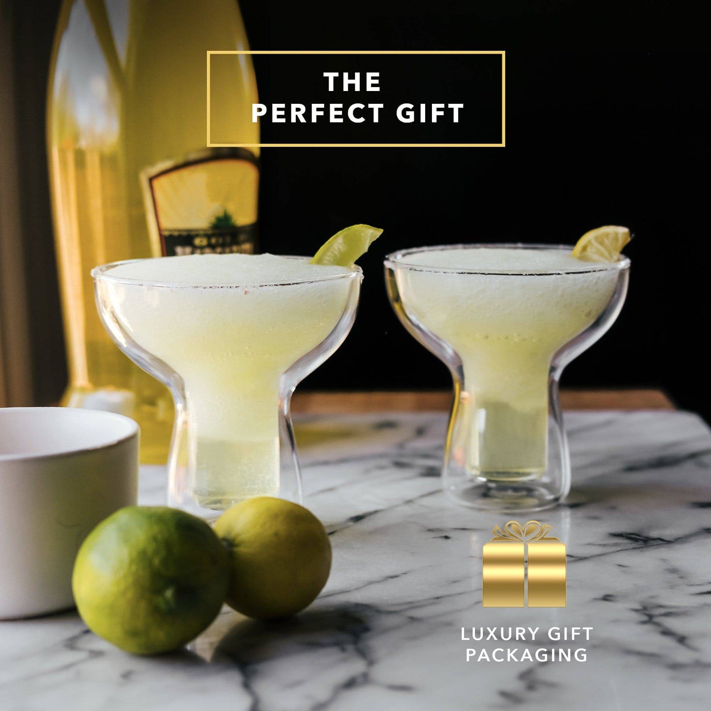 DRAGON GLASSWARE® - Margarita Glasses - Set of 2 - 12oz