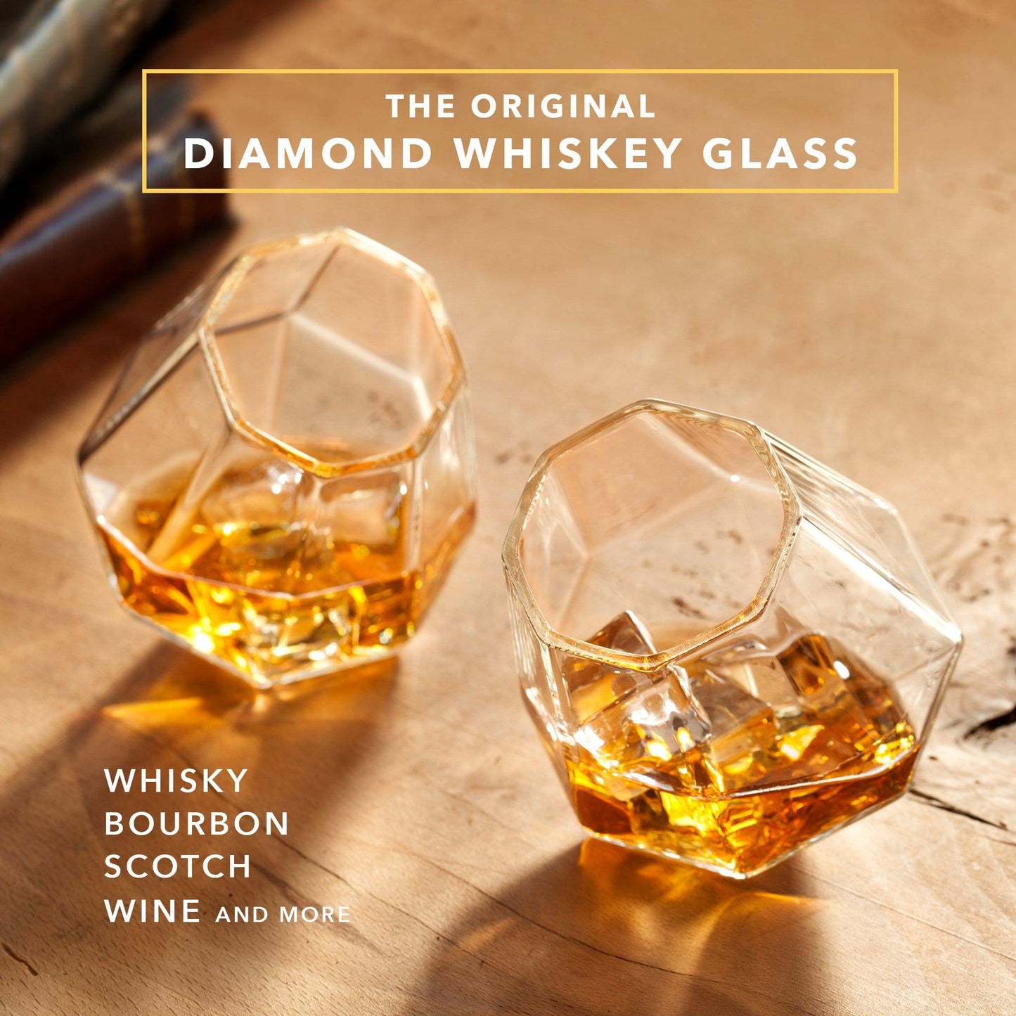 DRAGON GLASSWARE® - Diamond Glasses - Set of 2/4/6 - 10oz